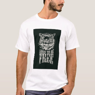 Nascer branco para ser uma camisa gráfica do tigre