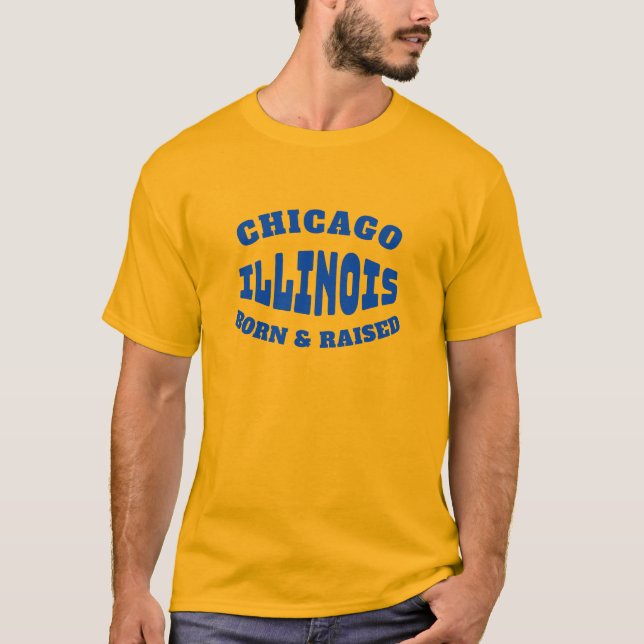 Nascer de Chicago Illinois e T-Shirt criado (Frente)