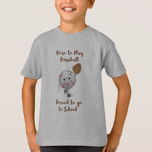 Nascer de jogar beisebol forçado à T-Shirt da esco