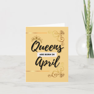 Nascer do Queens em abril Feliz Cartão de Aniversá