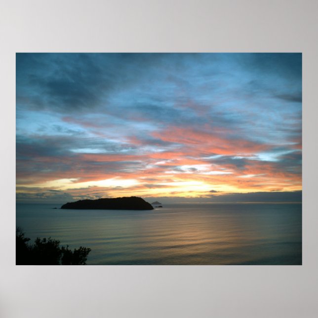 Nascer do sol dos posters de Nova Zelândia (Frente)