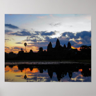 Nascer do sol em Angkor Wat, Cambodia - poster