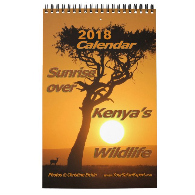Nascer do sol sobre o calendário do Wildli de (Capa)