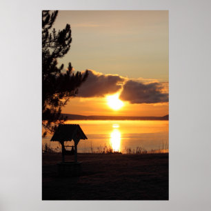 Nascer do sol sobre o poster de Ágata do santo
