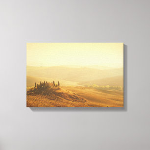 Nascer do sol sobre uma paisagem em canvas de