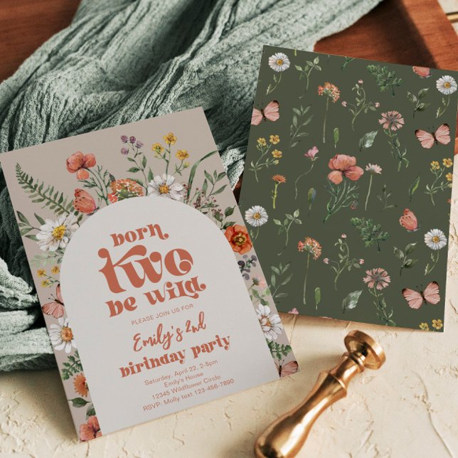 Nascer Dois Ser Um Convite De Flor Selvagem (Criador carregado)