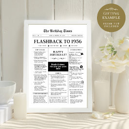 Nascer em 1956 Jornal Negro e Branco divertido