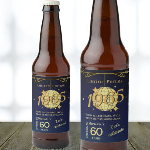 Nascer em 1965 60ª etiqueta azul da cerveja festa