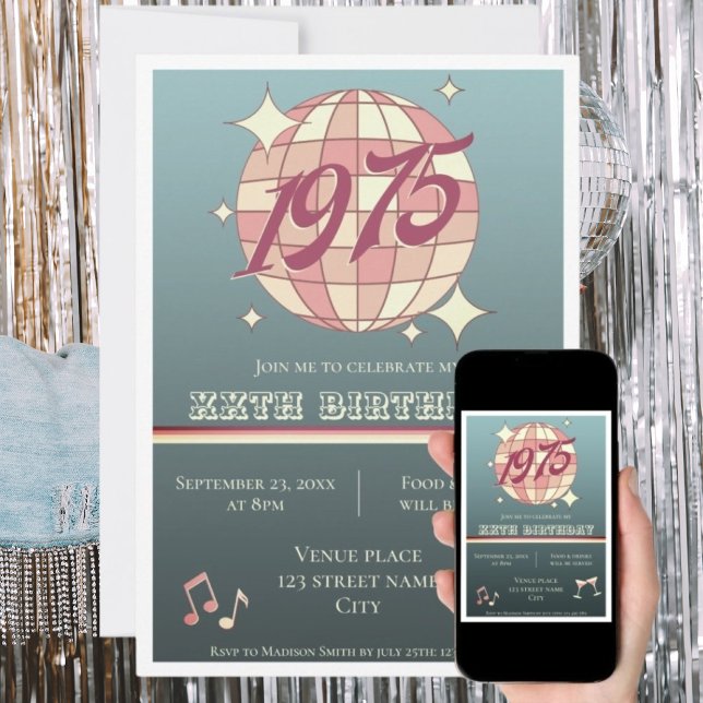 Nascer em 1975, 50º aniversário Convite (Criador carregado)