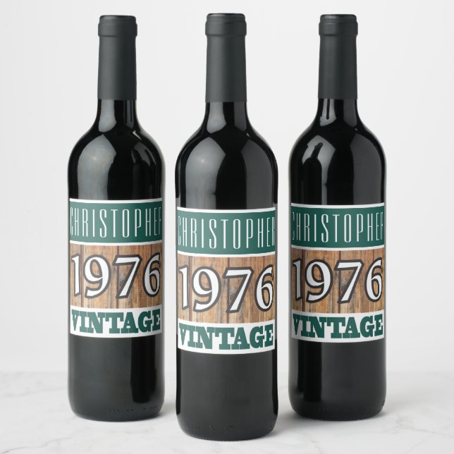 Nascer em 1976 Ano do rótulo do vinho de nasciment (Garrafas)