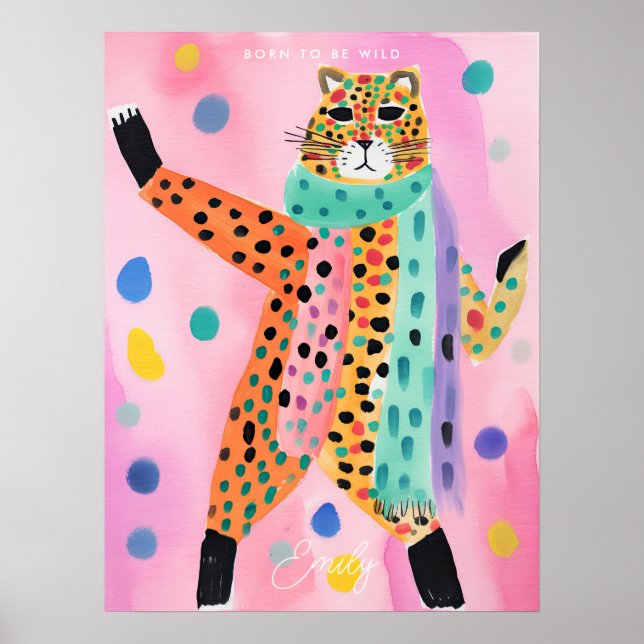 nascer leopardo para ser poster de quarto de crian (Frente)
