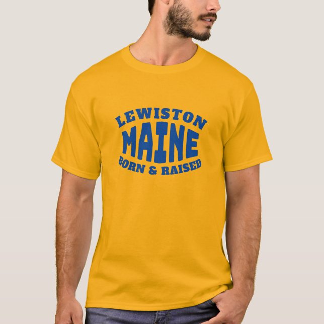 Nascer Lewiston Maine e T-Shirt Aumentado (Frente)