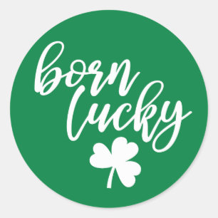 Nascer Lucky com Shamrock - Adesivo Verde