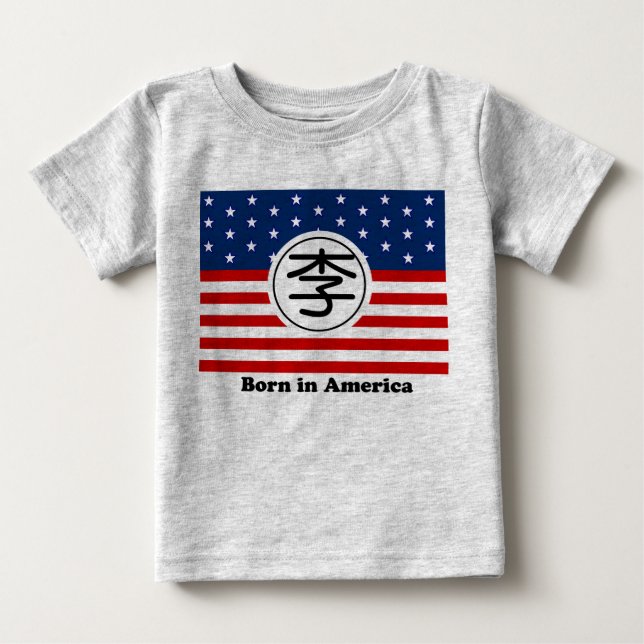 Nascer na América Camisa de Bebê - Apelido Chinês  (Frente)