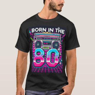 Nascer na camiseta retrô-gráfica dos anos 80 - Neo