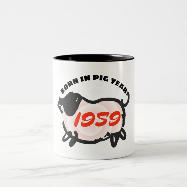 Nascer na caneca 1959 chinesa do zodíaco do (Centro)