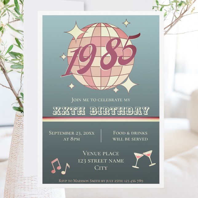 Nascer no convite de festas 39º aniversário de 40  (Criador carregado)