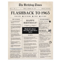 Nascer no jornal Mock de 1965 para 60 anos