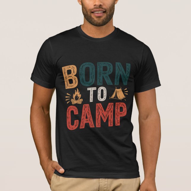NASCER para CAMP - Aguardam | Camping T-Shirt (Frente)