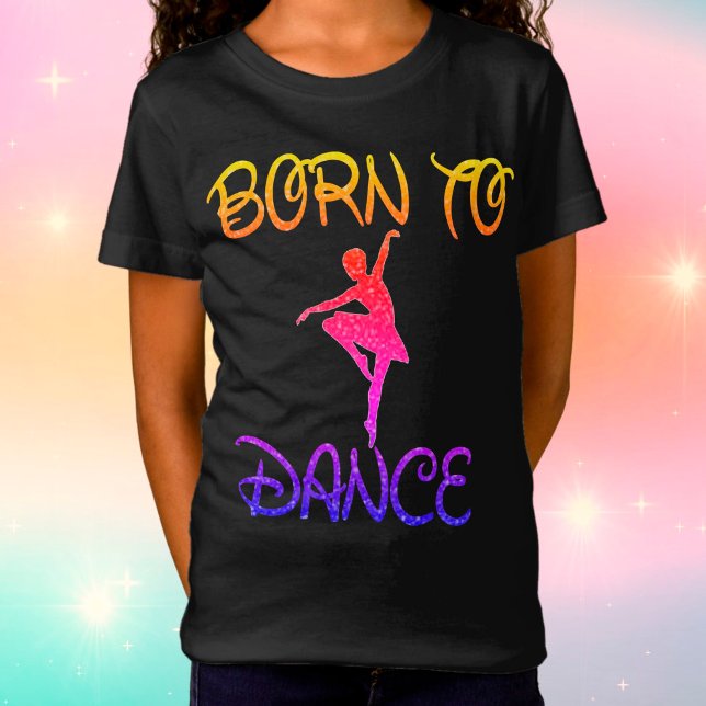 Nascer para Dance Rainbow Ballerina T-Shirt (Criador carregado)