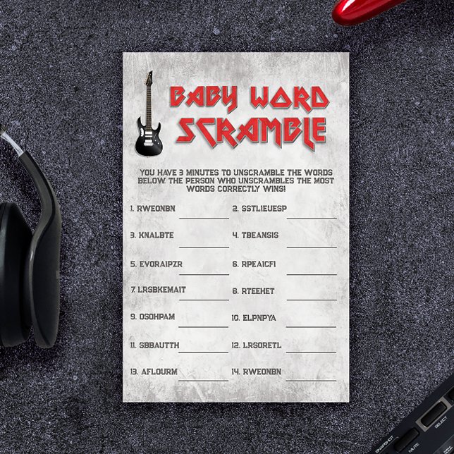 Nascer para Rock - Baby Word Scramble (Criador carregado)