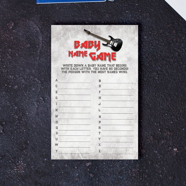 Nascer para Rock - Jogo do nome do bebê (Criador carregado)