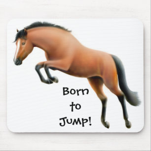 Nascer para saltar o cavalo Mousepad do