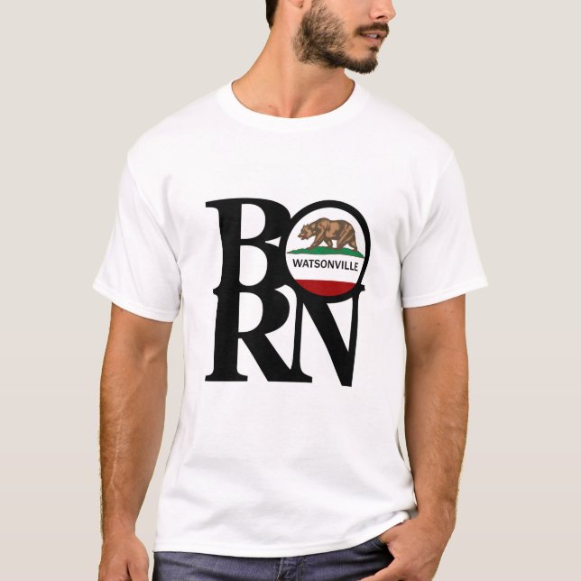 NASCER Watsonville — Camiseta Branca de Homens (Frente)