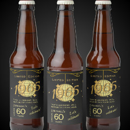 Nascido em 1965 Conjunto de rótulos de cerveja par