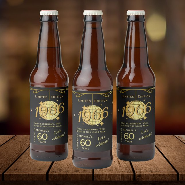 Nascido em 1966 Conjunto de rótulos de cerveja par (Criador carregado)