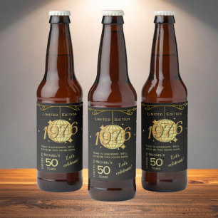 Nascido em 1976 Conjunto de rótulos de cerveja par