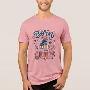 Nascido em 4 de Julho Projeto de Camiseta Infantil