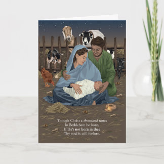 Nascido em Ti Cartão de Natal da Natividade