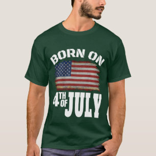 NASCIDO NO DIA 4 DE JULHO Camiseta