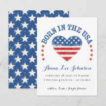 Nascido nos EUA Anúncio de Nascimento