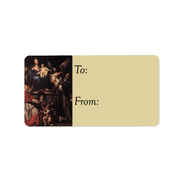 Nascimento da Etiqueta de Presente de Cristo (Frente)