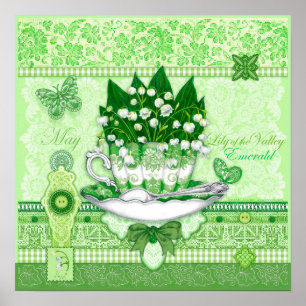 Nascimento da Flor e Gem May Teacup Poster