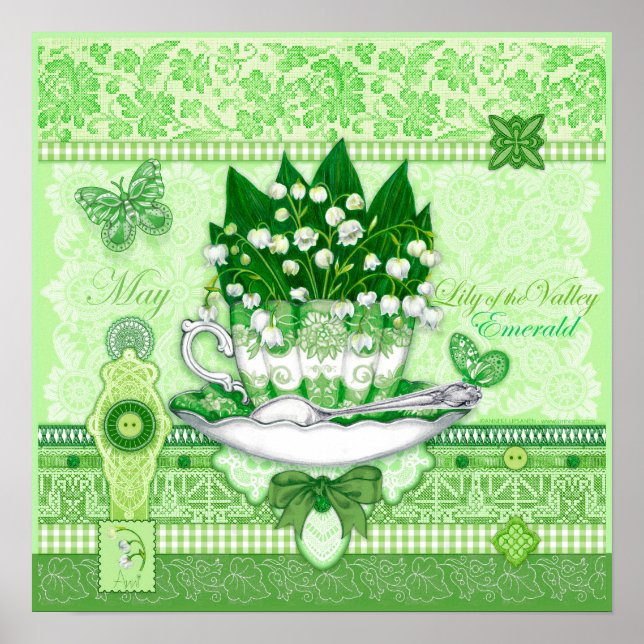 Nascimento da Flor e Gem May Teacup Poster (Frente)