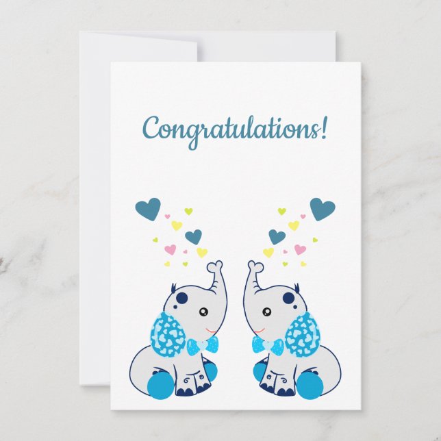 Nascimento de gêmeos, parabéns (Frente)