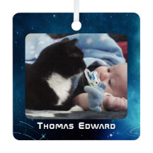 Nascimento do bebê do Espaço Exterior Azul Celesti