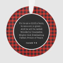 Nascimento do Ornamento acrílico de Jesus Red Ging