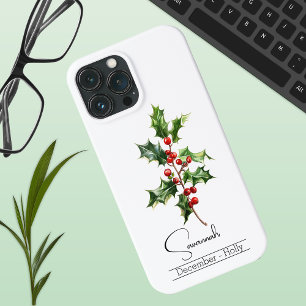 Nascimento Mês Flor Dezembro Holly