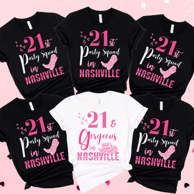 Nashville aniversário de 21 anos Squad T-Shirt (Nashville 21st birthday squad)