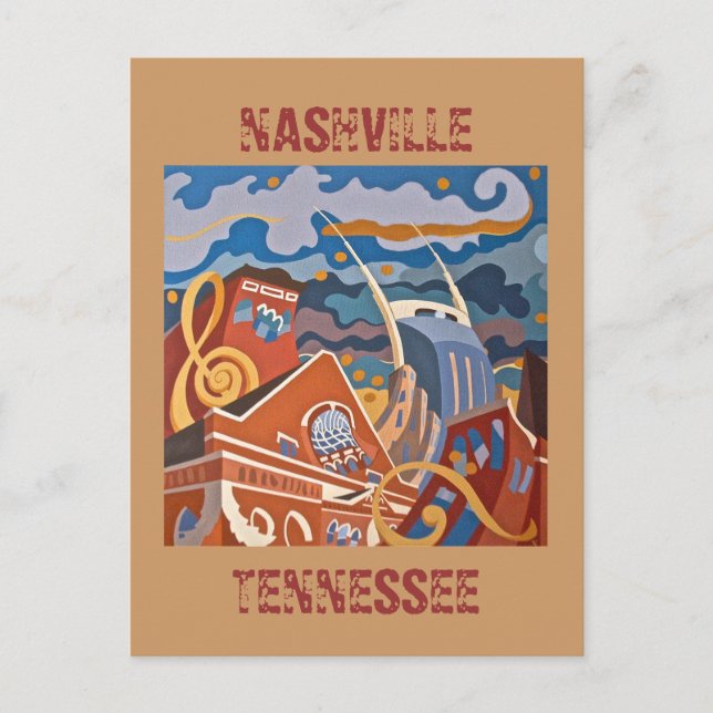 NASHVILLE, cartão postal do TENNESSEE (Frente)