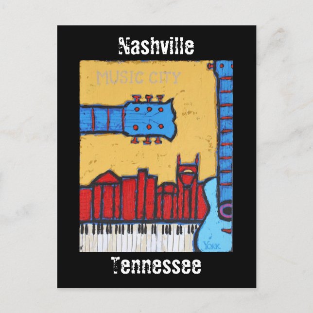 Nashville, cartão postal do Tennessee skyline (Frente)