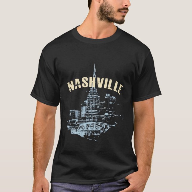 Nashville Music City Design T-Shirts (Frente)