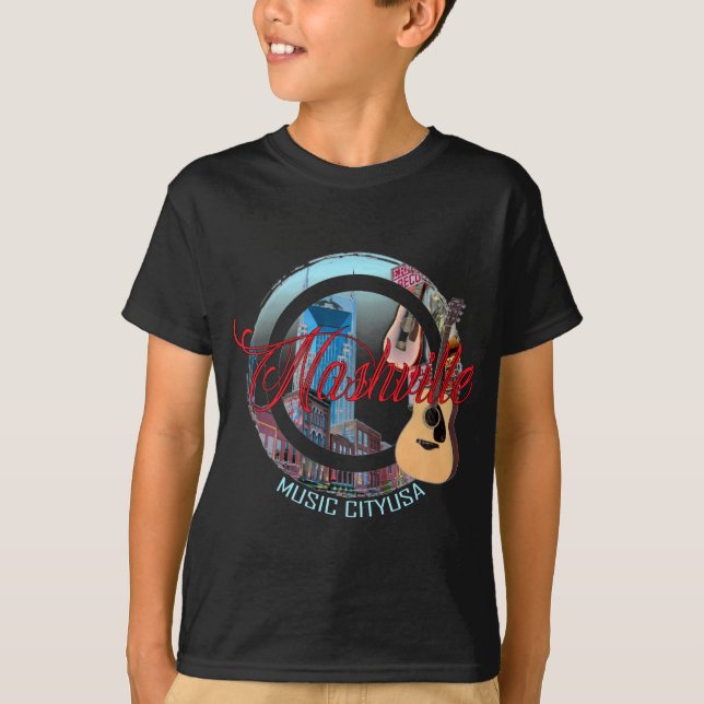 Nashville Music City Kids' T-Shirt (Frente)