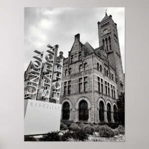 Nashville poster preto e branco
