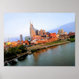 Nashville, Tennessee Skyline nº 1 Poster