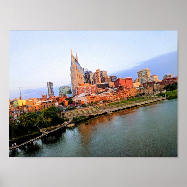 Nashville, Tennessee Skyline nº 1 Poster (Frente)